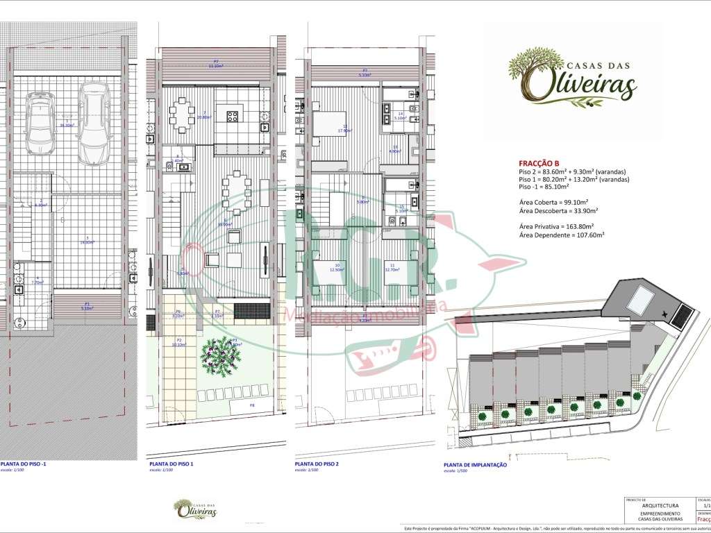Moradias T3 Novas 2 Frentes | Condomínio c/ Piscina | São Cosme - Grande imagem: 2/16
