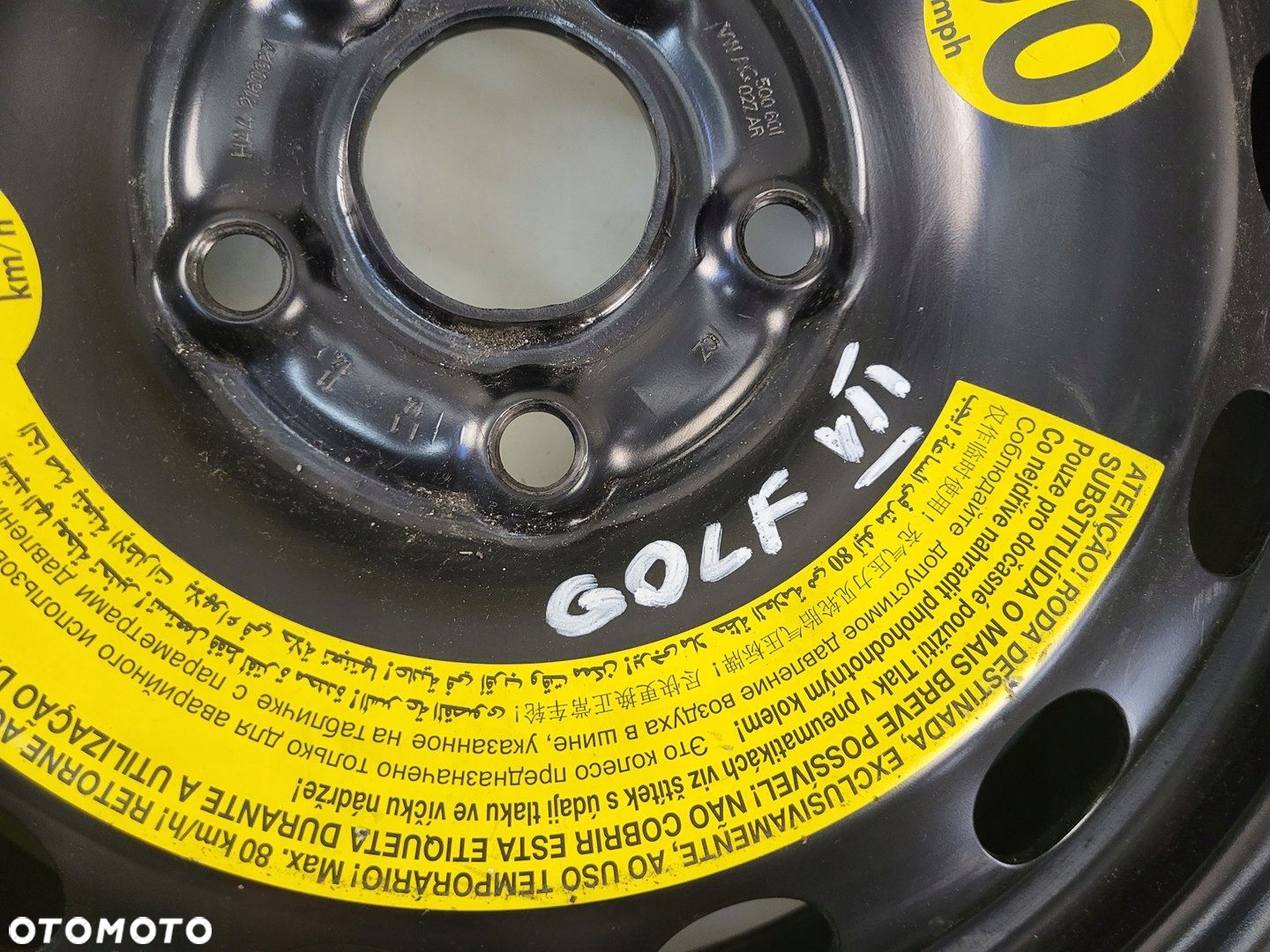 Koło Dojazdowe Zapasowe Dojazdówka Zapas 16" VW GOLF VII HB 5x112 - 14