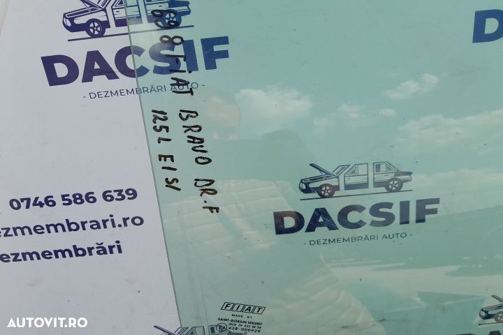 Geam usa fata dreapta 43R-000929 43R-000929 Fiat Bravo 2 [2007 - 2011 - 2
