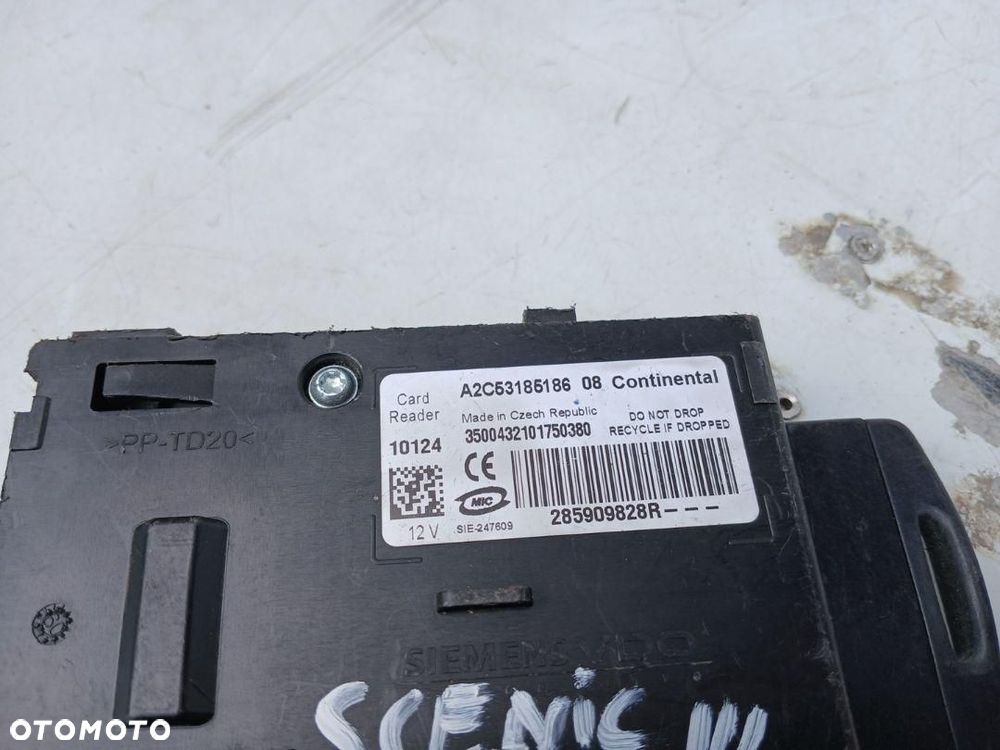 STACYJKA CZYTNIK KART RENAULT SCENIC III A2C531185186 285909828R - 3