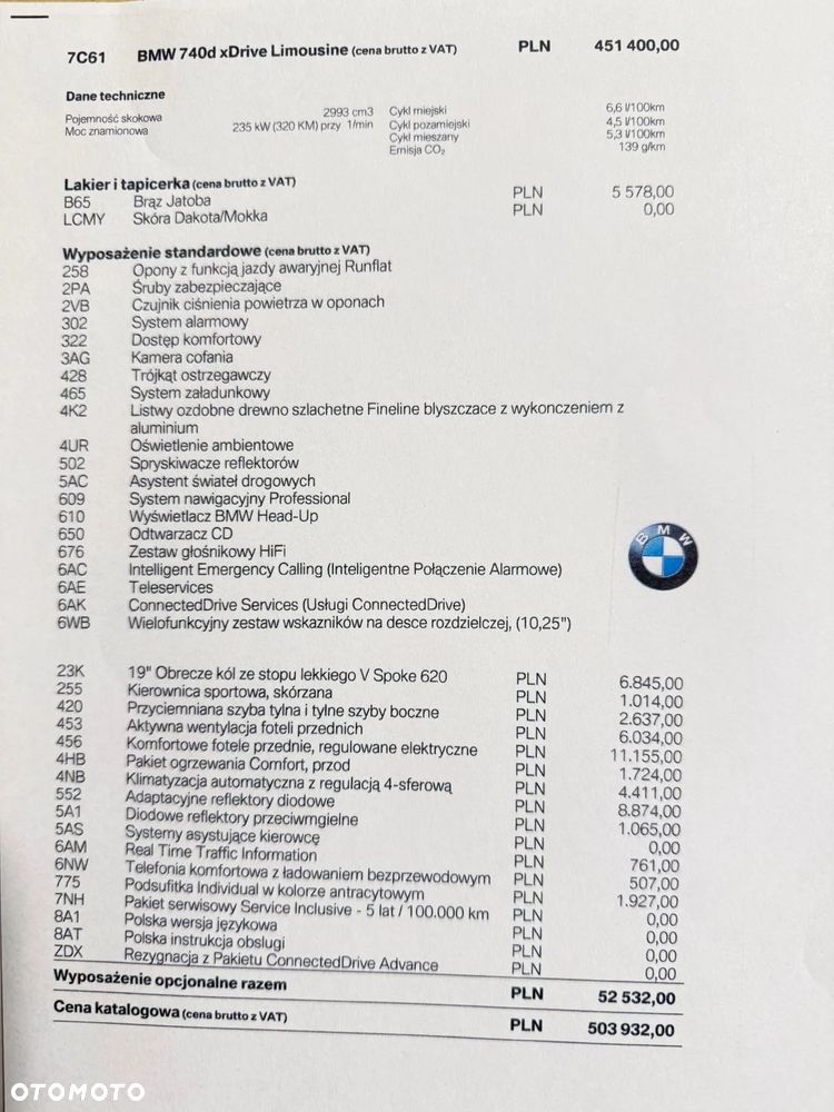 BMW Seria 7 740d xDrive - 40