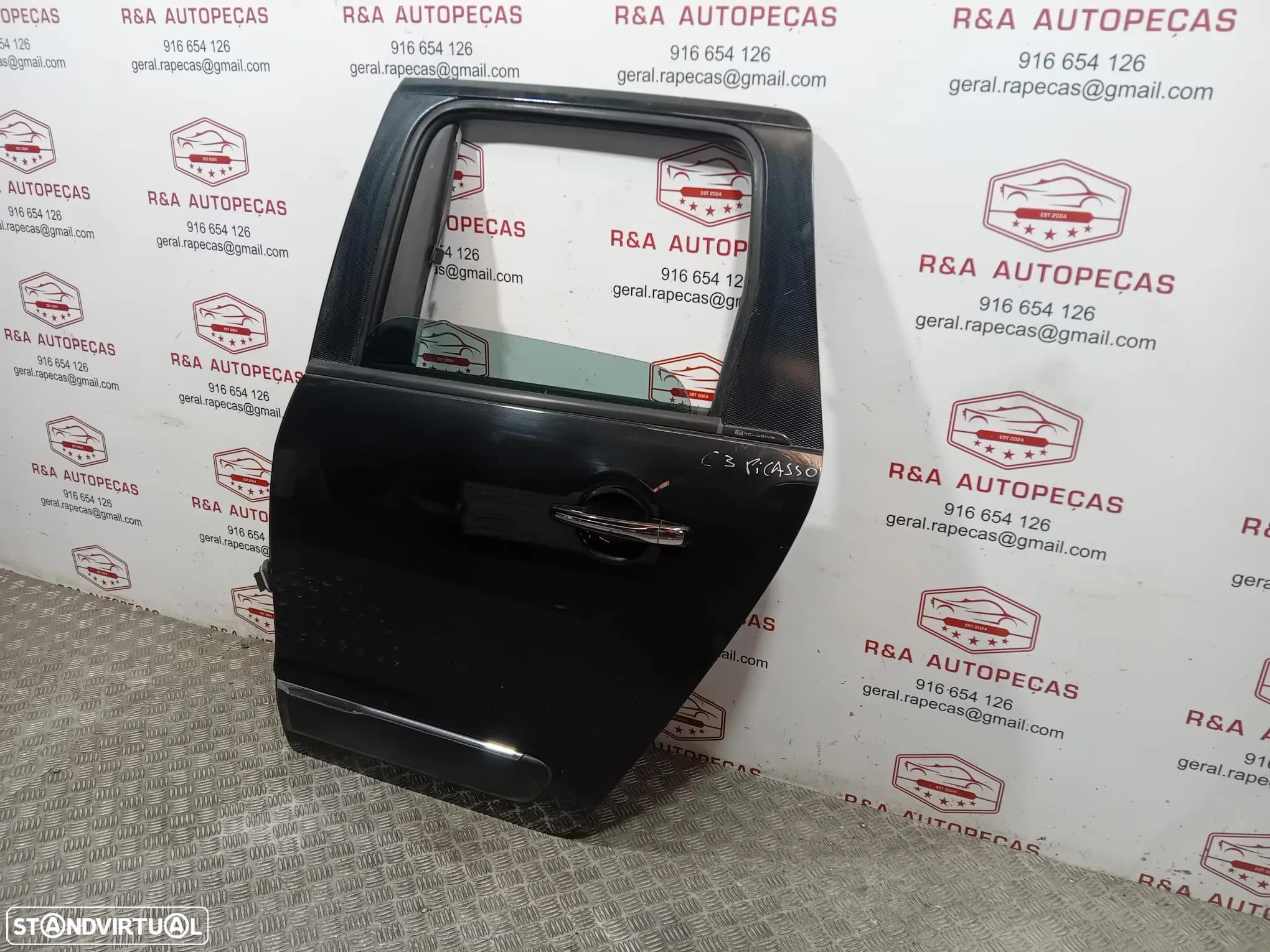 Porta Trás Traseira Esquerda Citroen C3Picasso Original - 3