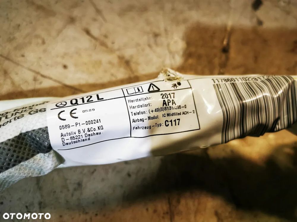 Kurtyna Powietrzna Prawa/lewa  Mercedes CLA c117 Oryginalna - 2