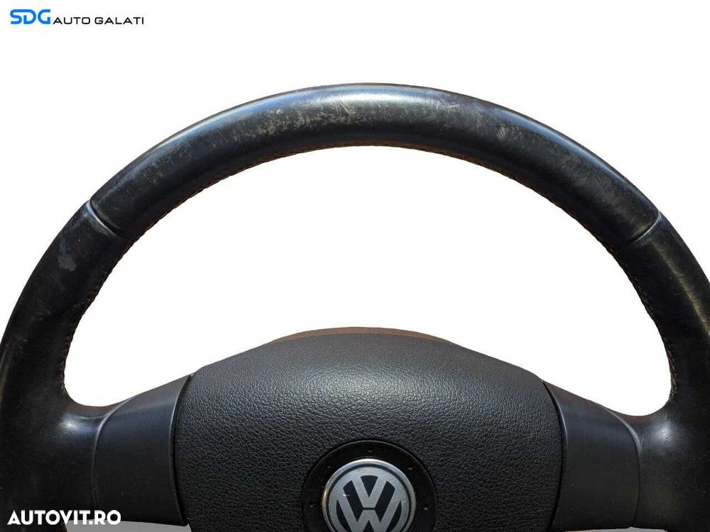 Volan din Piele in 3 Spite FARA Airbag Volkswagen Golf 5 2004 - 2008 [L9118] - 6