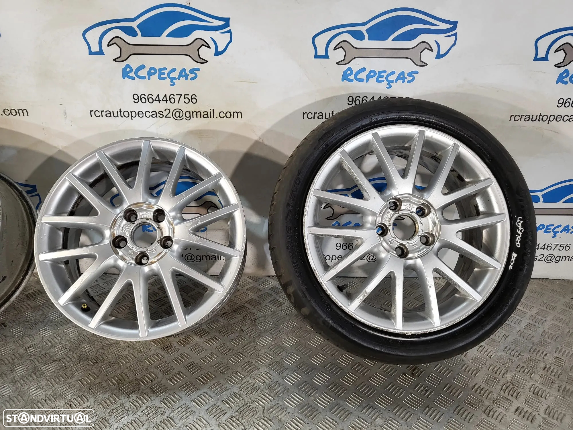 Conjunto Jantes 17 Originais VW Golf 5 Jetta 7J ET54 5x112 1K0601025AN - 6