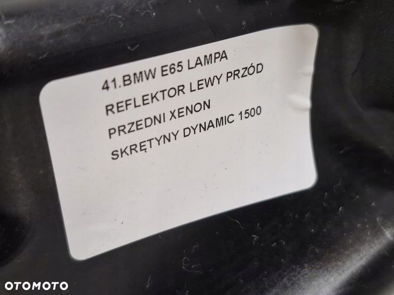 BMW E65 LAMPA REFLEKTOR LEWY PRZÓD PRZEDNI XENON SKRĘTYNY DYNAMIC - 8