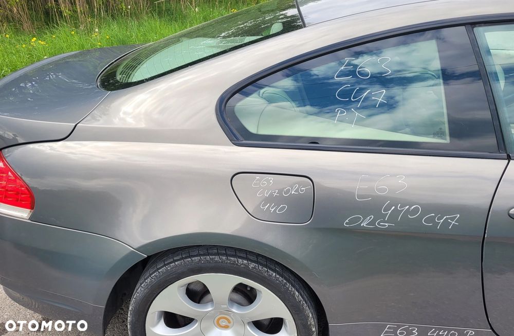 ĆWIARTKA BŁOTNIK PRAWY TYŁ TYLNA BMW E63 440 STRATUS METALIC ORG LAKIER