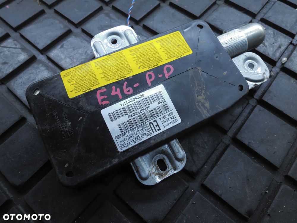 BMW E46 PODUSZKA AIRBAG DRZWI PRAWY PRZÓD 34703723003W - 1