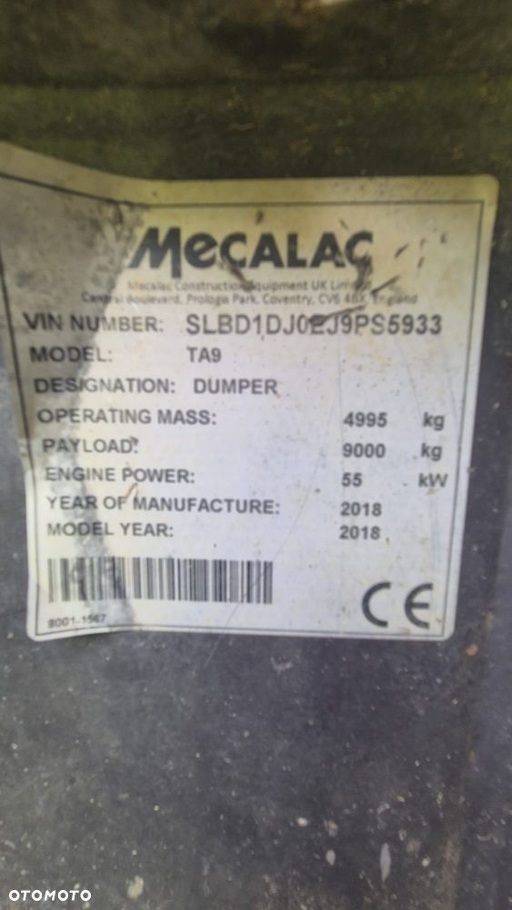 Mecalac TA9 TON WOZIDŁO BUDOWLANE,PRZEGUBOWE, MINIWYWROTKA - 13