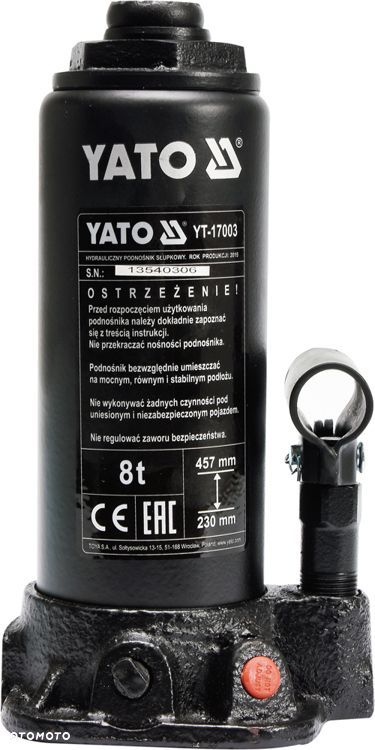 PODNOŚNIK SŁUPKOWY HYDRAULICZNY 8T YT-17003 YATO - 1