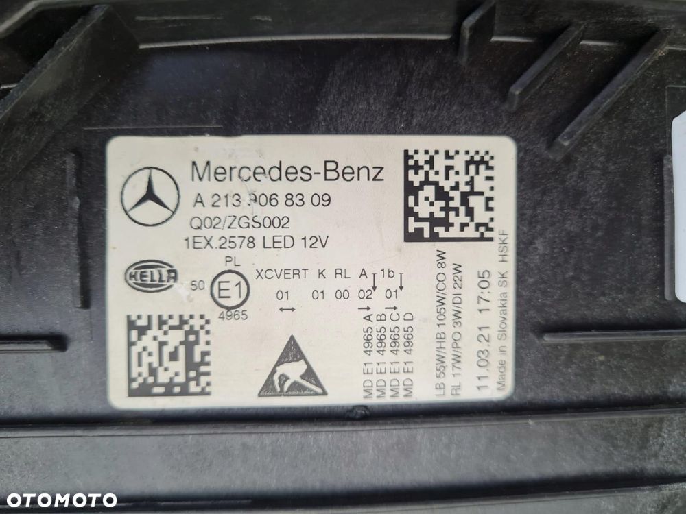 MERCEDES E KLASA W213 213 LIFT Lampy przód Full Led Multibeam A2139068309 A2139068409 - 15