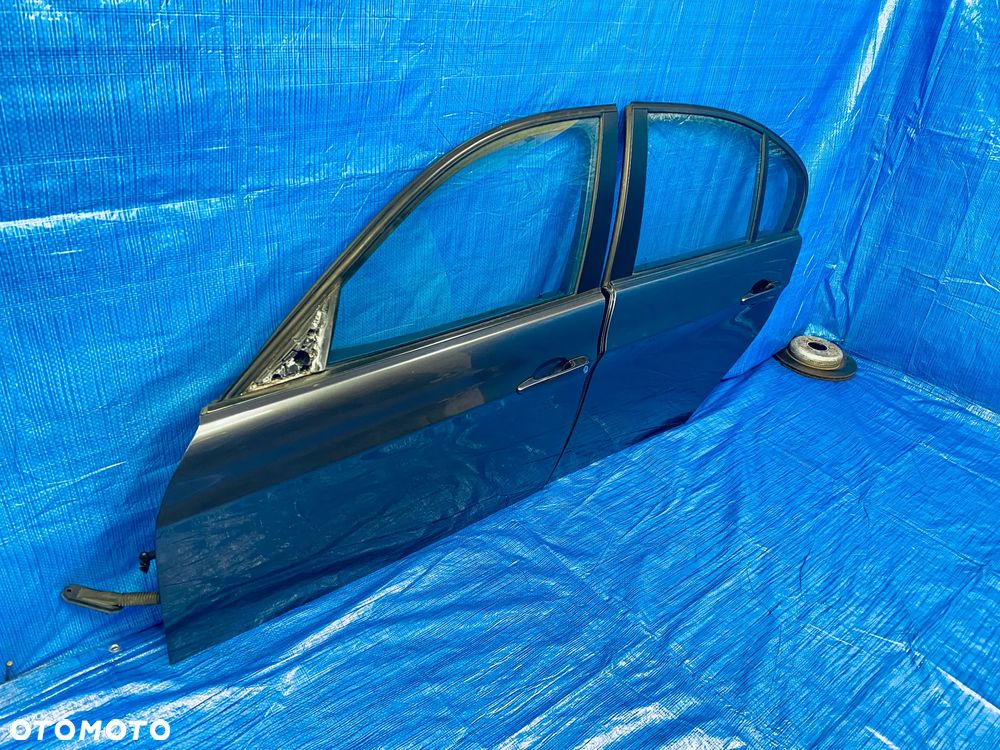 DRZWI LEWE LEWY PRZÓD PRZEDNIE TYŁ TYLNE KOMPLETNE BMW E90 SEDAN 07R ; LAKIER A22 ORYGINAŁ EUROPA - 3
