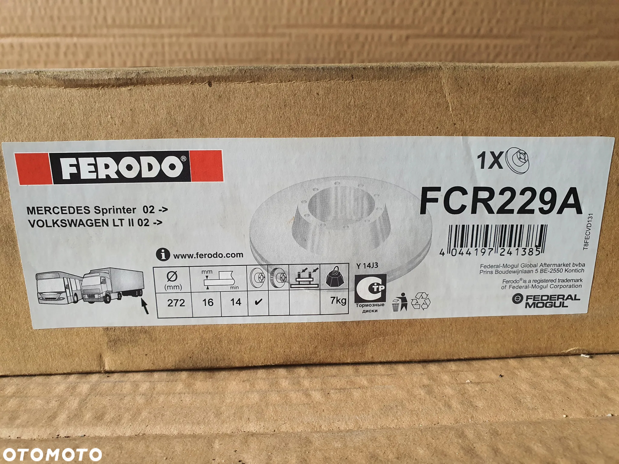 Tarcza hamulcowa tył 272x16 Mercedes Sprinter VW LT Multicar Fumo 9024230612 2D0501205 - 3