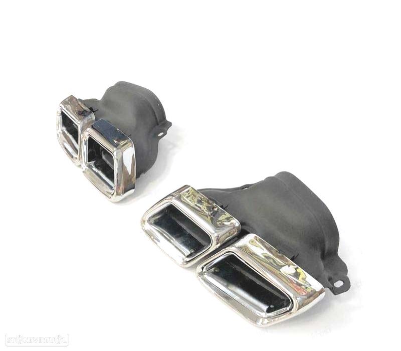 PONTEIRA DE ESCAPE MERCEDES CLASSE E W212 14-15 CROMADO - 3