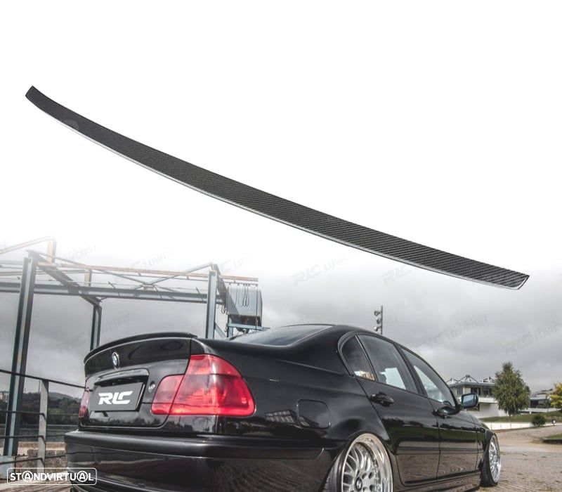 AILERON LIP SPOILER TRASEIRO BMW E46 BERLINA 98-05 CARBONO - 1