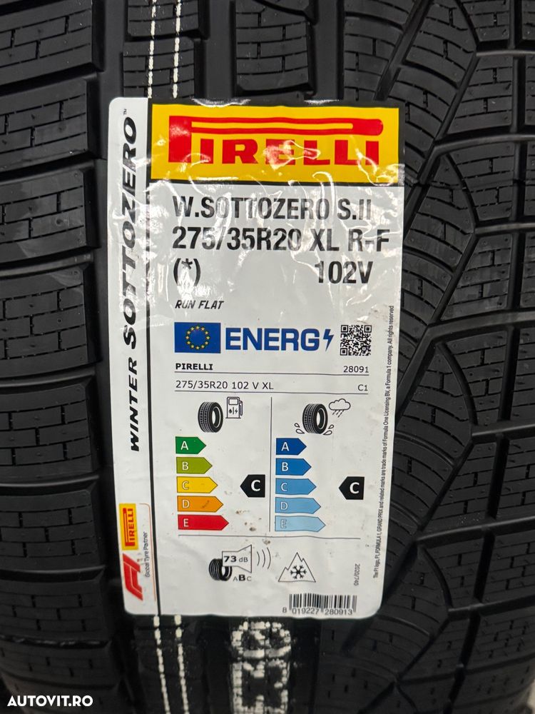 Vând set anvelope 245/40/20-275/35/20 Pirelli de iarnă cu runflat și steluță BMW noi - 4