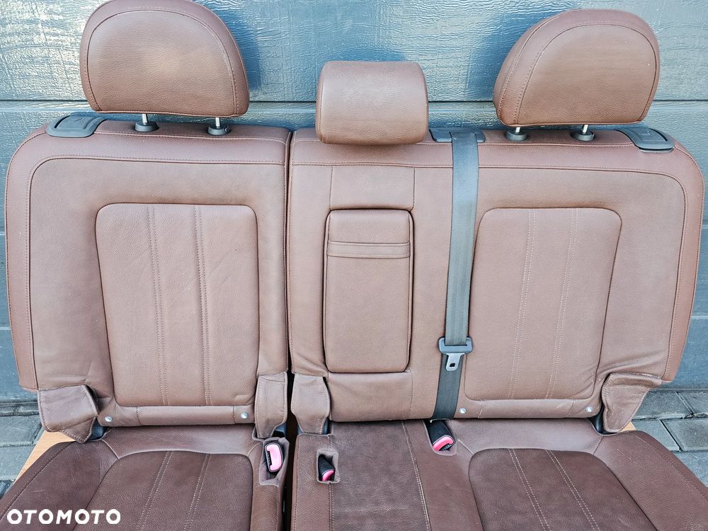 FOTELE TYŁ TYLNE SKÓRZANE KANAPA OPARCIE OPEL ANTARA RUDE BRĄZOWE SKÓRY - 7