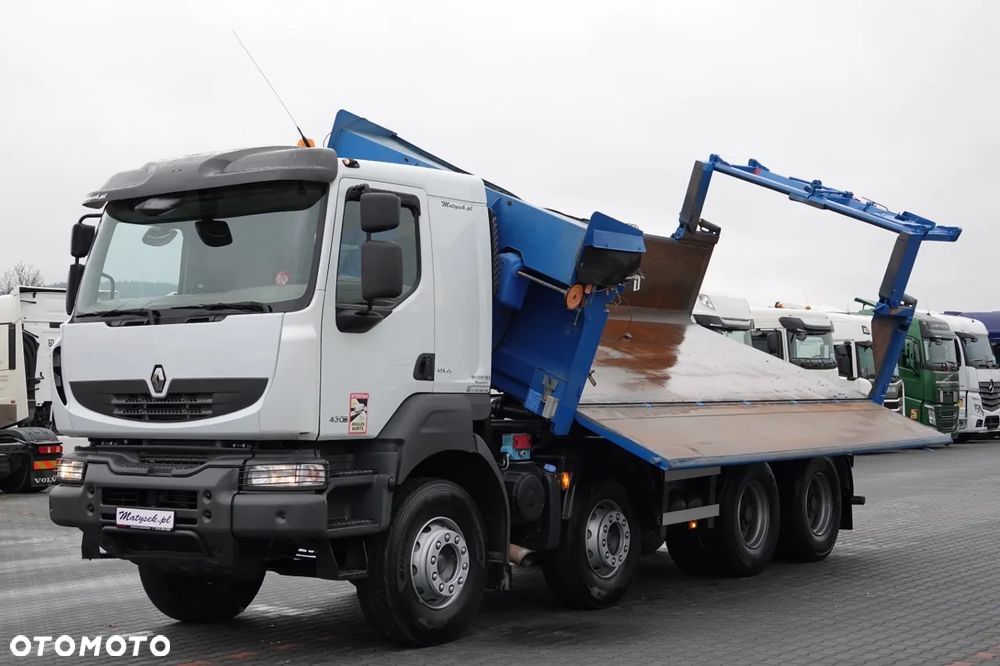 Renault KERAX 430 / 8x4 / WYWROTKA / HYDROBURTA / HYDROKLAPA / BORDMATIC / EURO 5 EEV - 6