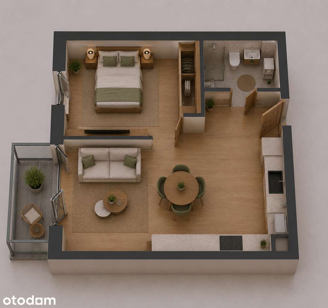Funkcjonalne 2 pokoje | Balkon | Blisko natury