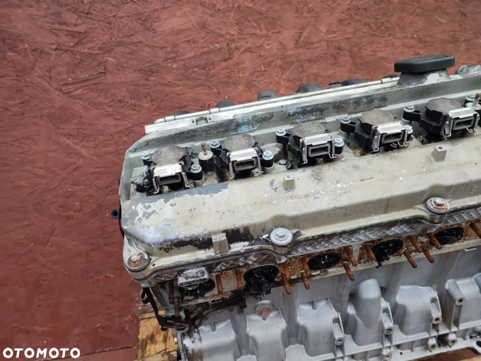 BMW E36 / E39 ORYGINALNY KOMPLETNY SŁUPEK SILNIKA M52B20 150KM + CEWKI + ROZRUSZNIK + KOLEKTOR SSĄCY + ALUMINIOWA POKRYWA RARYTAS O NR: 7 786 177 OEM. W BARDZO DOBRYM STANIE TECHNICZNYM. - 10