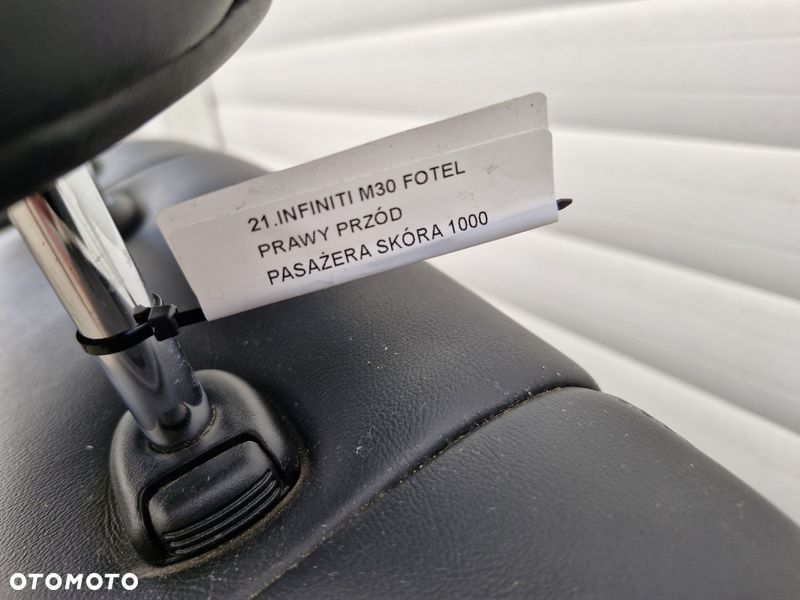 infiniti m30 fotel prawy przód przedni pasażera skóra skórzany - 8