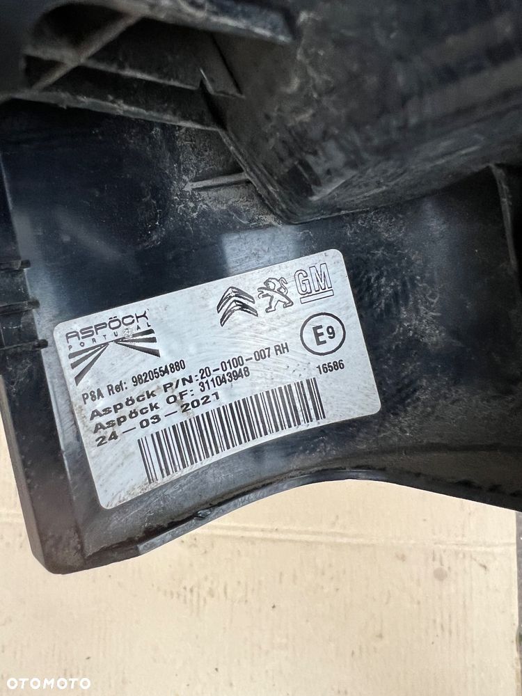 PARTNER BERLINGO RIFTER IV PROACE LAMPA TYLNA PRAWA PRAWY TYŁ 9820554880 - 5