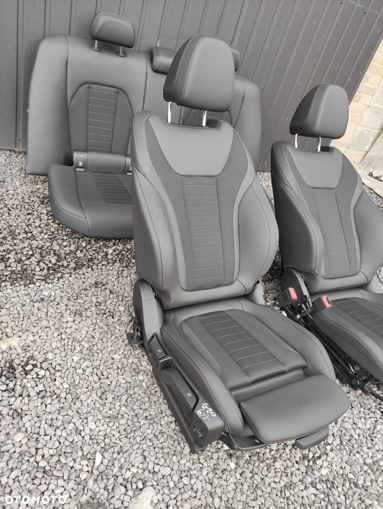 FOTELE KANAPA BOCZKI BMW G20 CZARNA PÓŁSKÓRA EUROPA CH - 6