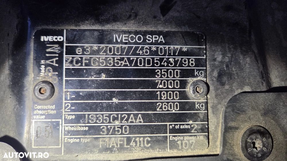 Iveco Daily 35-150 cu prelata si lift, cat B,  posibilitate leasing - 14