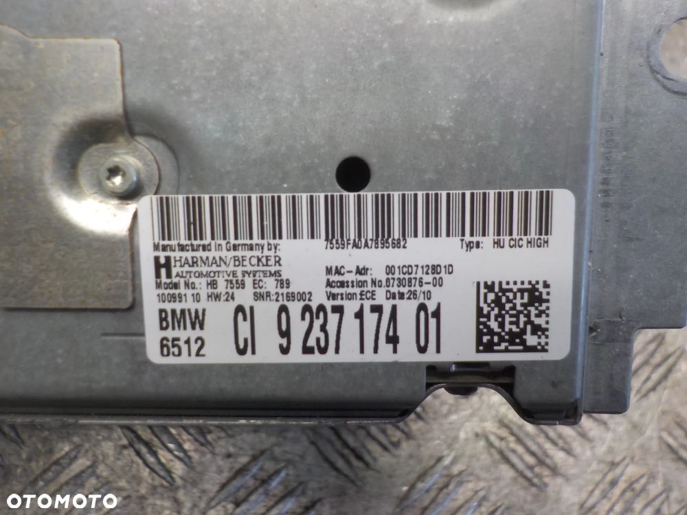 BMW SERIA 5 F10 RADIO NAWIGACJA HARMAN/BECKER 9237174 - 3