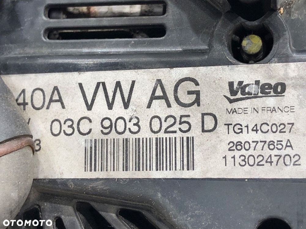 ALTERNATOR  SEAT ALTEA XL (5P5, 5P8) 2006 - 2022 1.4 TSI 92 kW [125 KM] benzyna 2007 - 2022 - 5