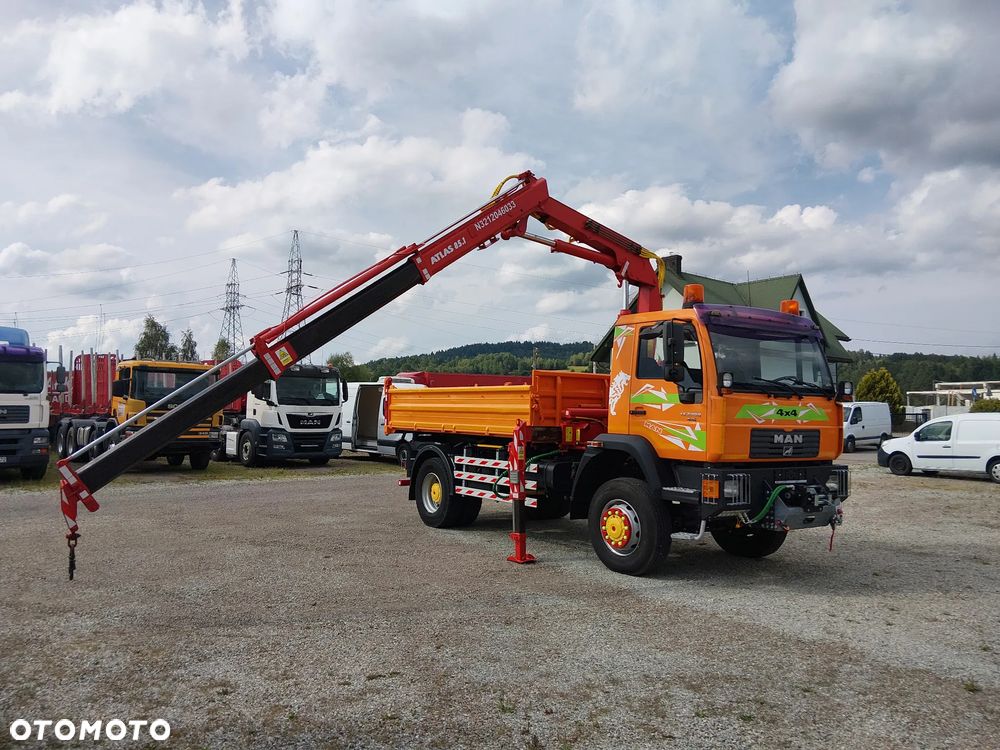 MAN Dłuzyca Man le 220 4x4 hds wywrotka wciagarka energetyka kiper blokady komunalny czołownica - 36