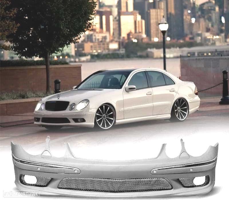 PARA-CHOQUES FRONTAL MERCEDES W211 02-06 PDC LOOK AMG - 2