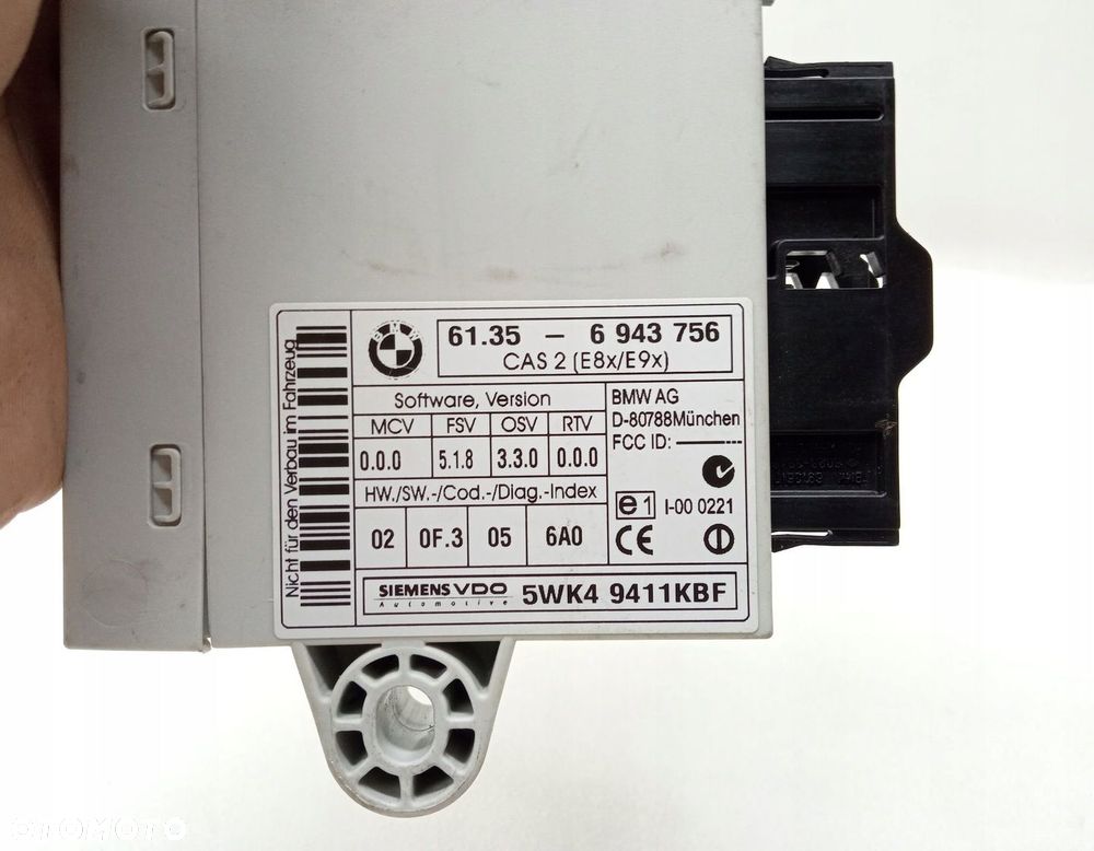 MODUŁ STEROWNIK CAS BMW SERIA 1 E87 6943756 - 2