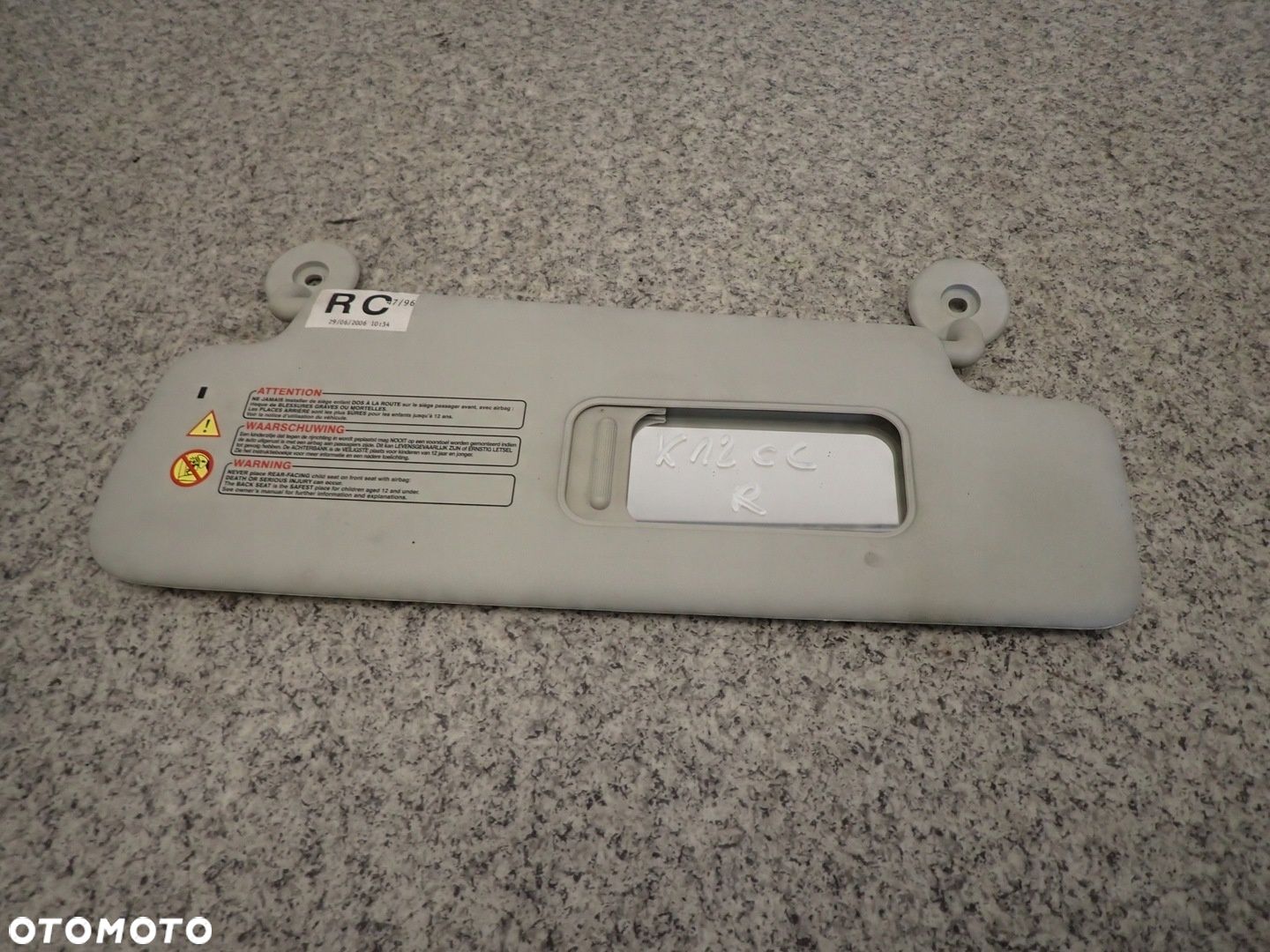 NISSAN MICRA K12 03- DASZEK PRZECIWSŁONECZNY PRAWY - 1