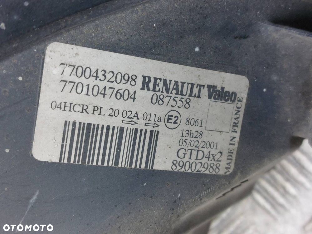 LAMPA LEWY PRZÓD + PRAWY PRZÓD RENAULT SCENIC I LIFT 7700432097 7700432098 - 4