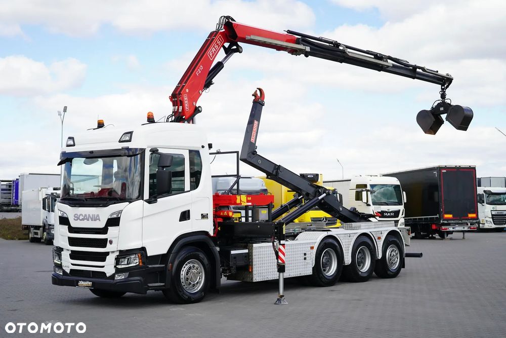 Scania G 410 / E 6 / 8 X 4 / HDS + HAKOWIEC / TRIDEM / CNG / RETARDER / FASSI F 215 - 1