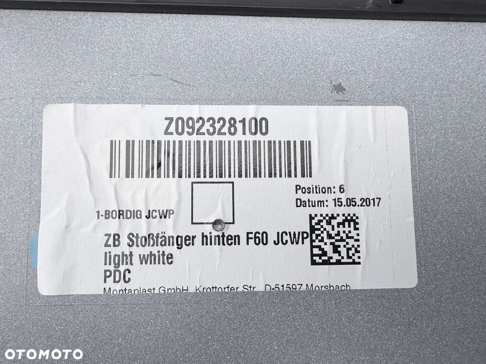 Zderzak tylny MINI Cooper Countryman F60 S - JCW - tył - 14