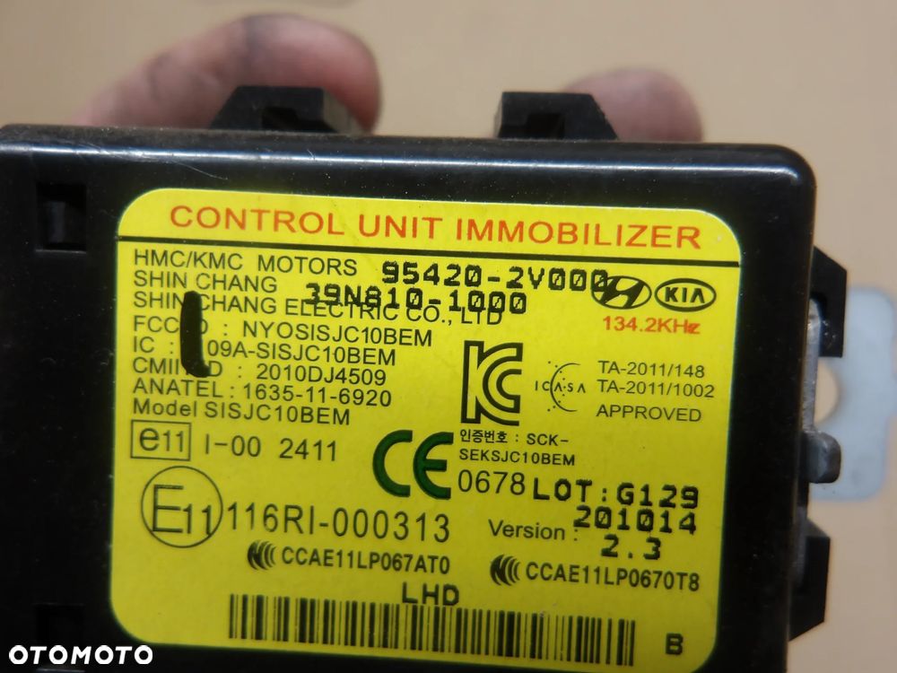 KIA CEED SW II 12-18r. 1.6 CRDI MODUŁ IMMOBILIZERA 95420-2V000 - 4