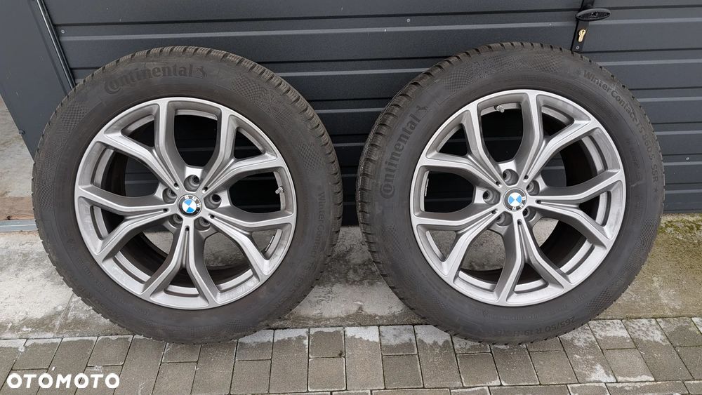 BMW X5 Oryginalne felgi 19 cali z oponami zimowymi Continental Run Flat - 3