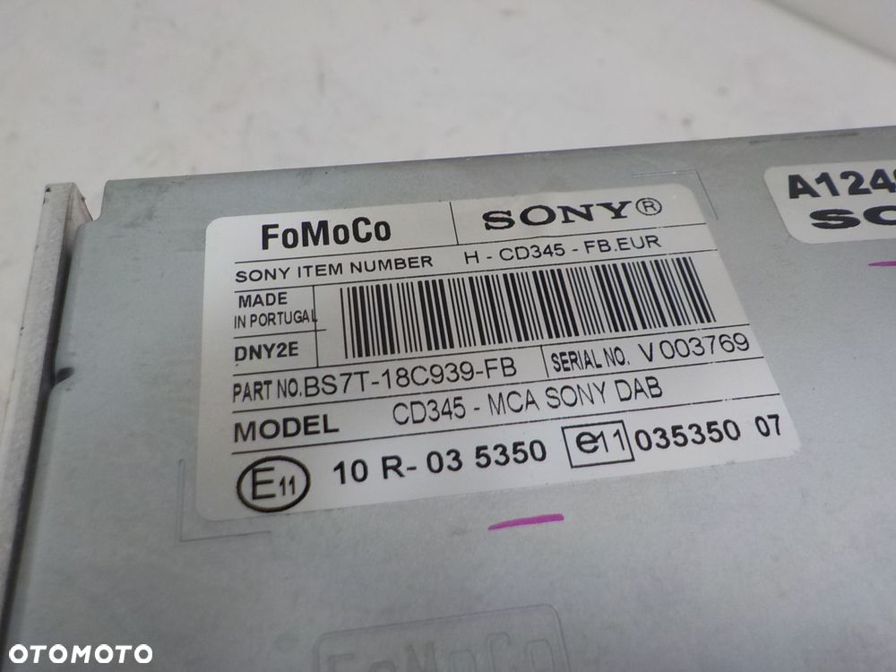 FORD GALAXY MK3 S-MAX RADIO SONY DAB MP3 KOD - 2