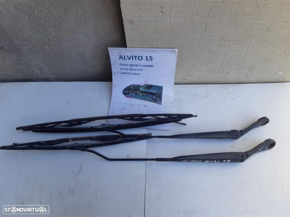 bracos das escovas da frente Nissan Micra 2008 - 1