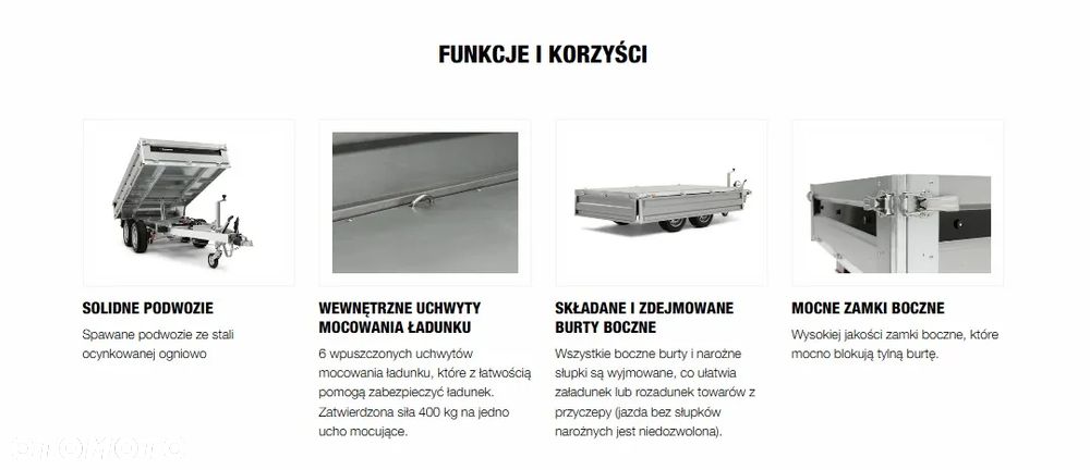 Brenderup Wywrotka TB 4310 STB 2700kg burty otwierane - 5