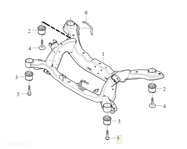 VOLVO XC60 S60 V60 V60CC  sruba sanek tylnego wozka OE - 2