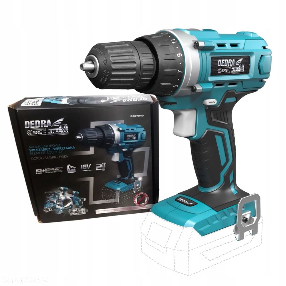 Wiertarko-wkrętarka uchwyt 10mm 18V dedra DED7040 - 6