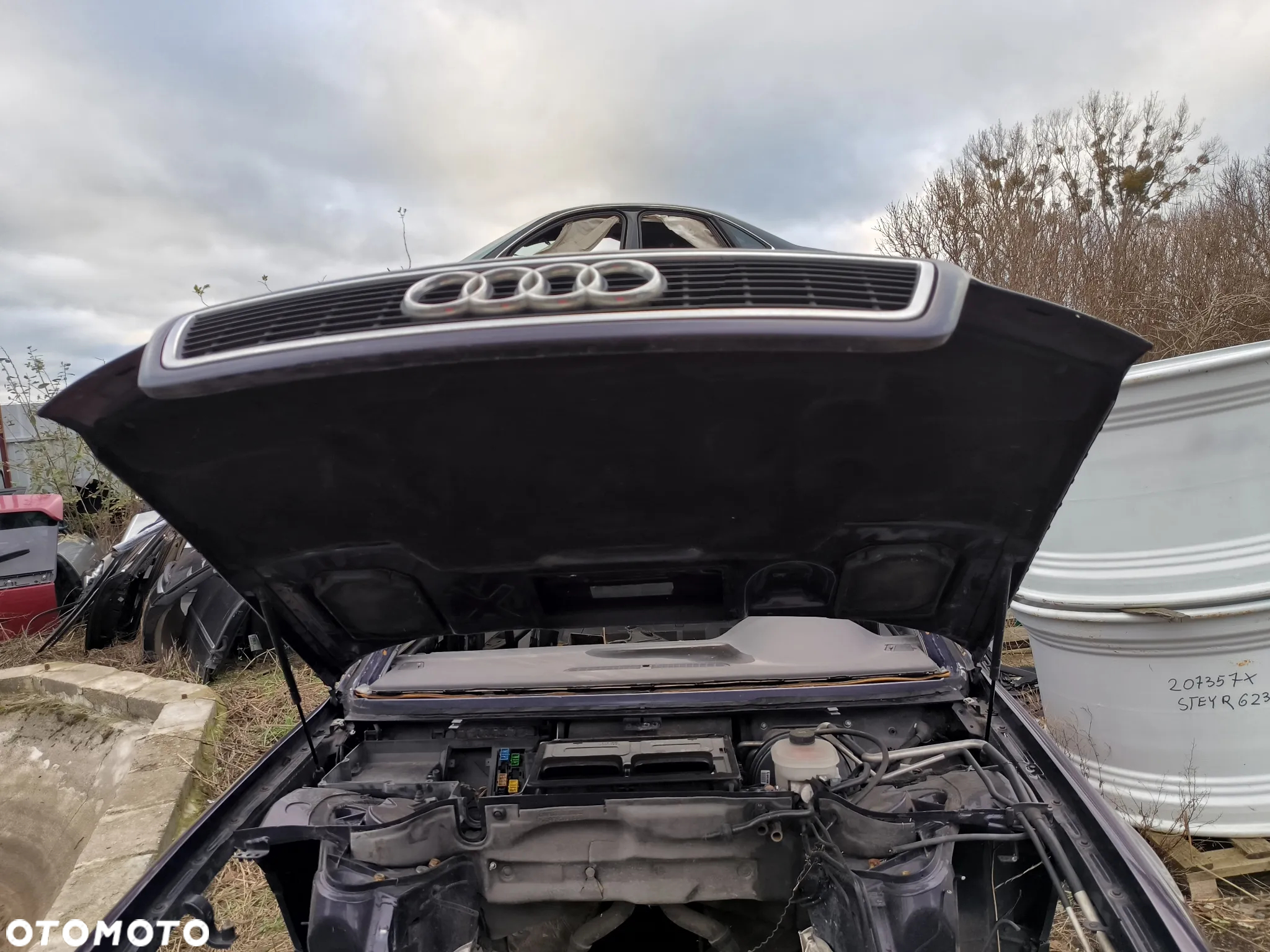 maska plus gril  LAKIER LY5P Audi A8 D2 lift 2002 r europa - 4