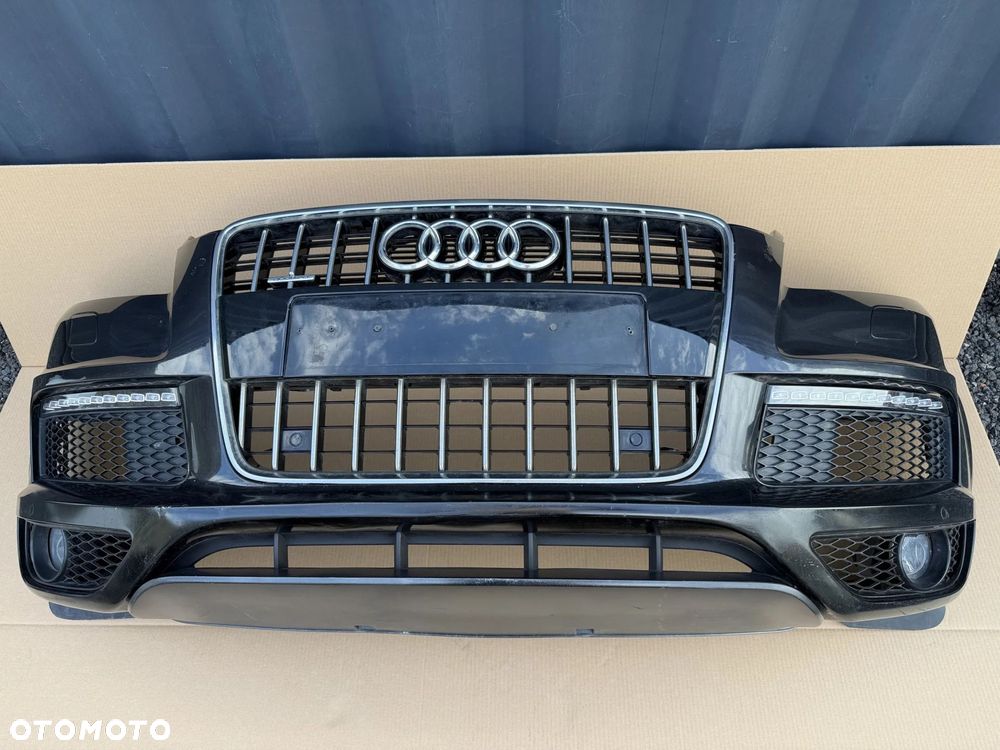 ZDERZAK PRZÓD AUDI Q7 S-LINE 4L0 LIFT 2009-2015 KOMPLETNY ORYGINAŁ DEMONTAŻ - 1