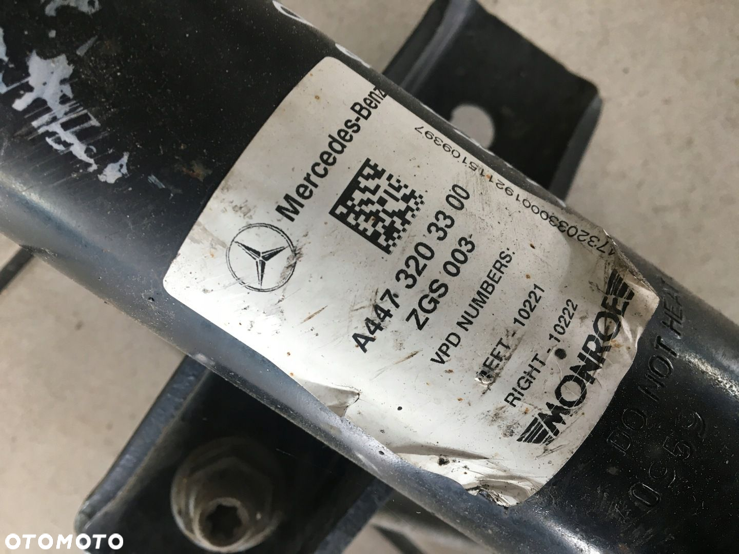 MERCEDES VITO W447 14- AMORTYZATOR PRZÓD PRZEDNI SPRĘŻYNA A4473203300 2021R - 4