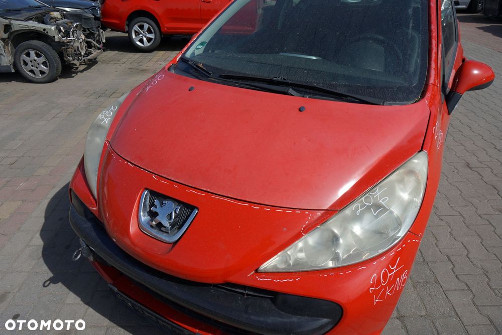 MASKA ZDERZAK BŁOTNIKI LAMPY 207  KKNB  PEUGEOT 2006-2009 CZERWONY PRZÓD KOMPLETNY - 3