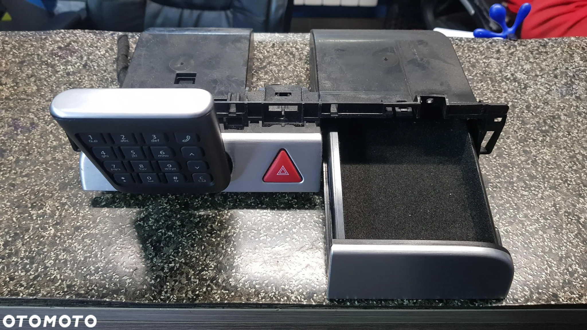 SCHOWEK PANEL TELEFONU KLAWIATURA VW PASSAT B6 ALUMINIUM 3C1857273 - 3