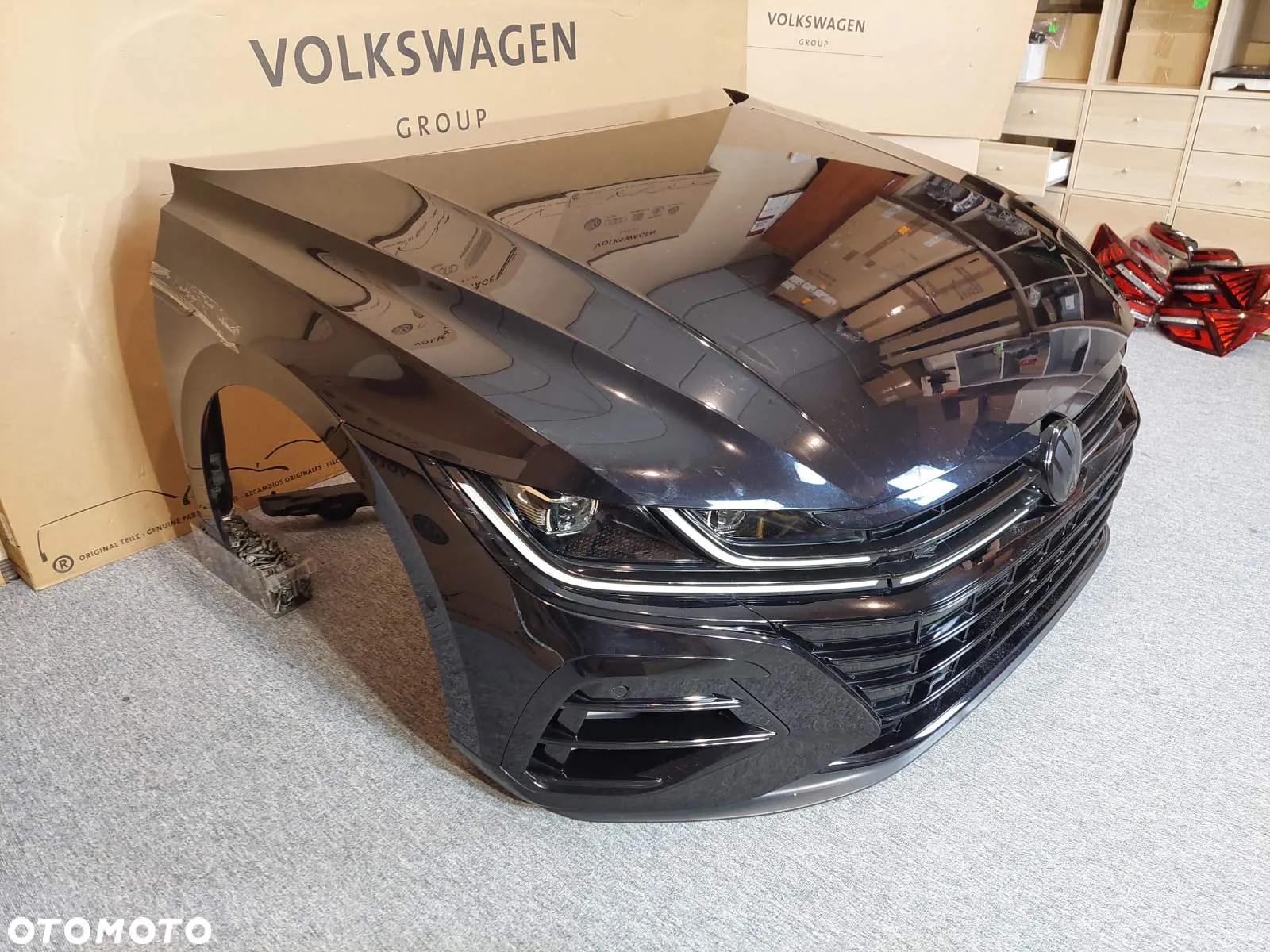 VW ARTEON R Model Lift 2021-2024 Kompletny przod Maska Zderzak Pas Lampy Blotniki - 4